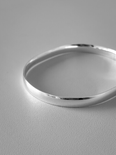 FotoBracelete Liso Oval com Fecho | Prata 925 | Atemporal