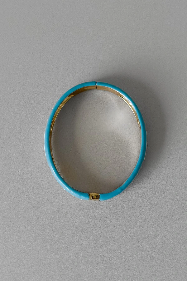 Bracelete Azul Olho Grego | Banho Ouro 18k | Verão