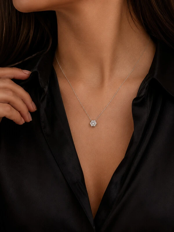 Colar Astro | Prata 925 | Moissanite