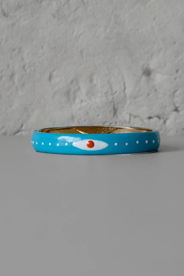Bracelete Azul Olho Grego | Banho Ouro 18k | Verão