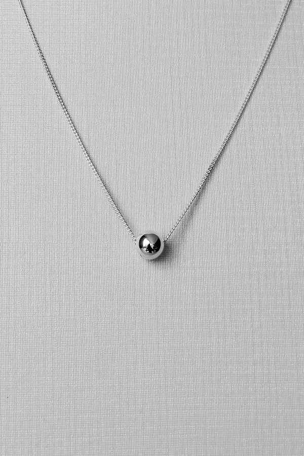 Colar Pingente Esfera Lisa | Prata 925 | Minimalista