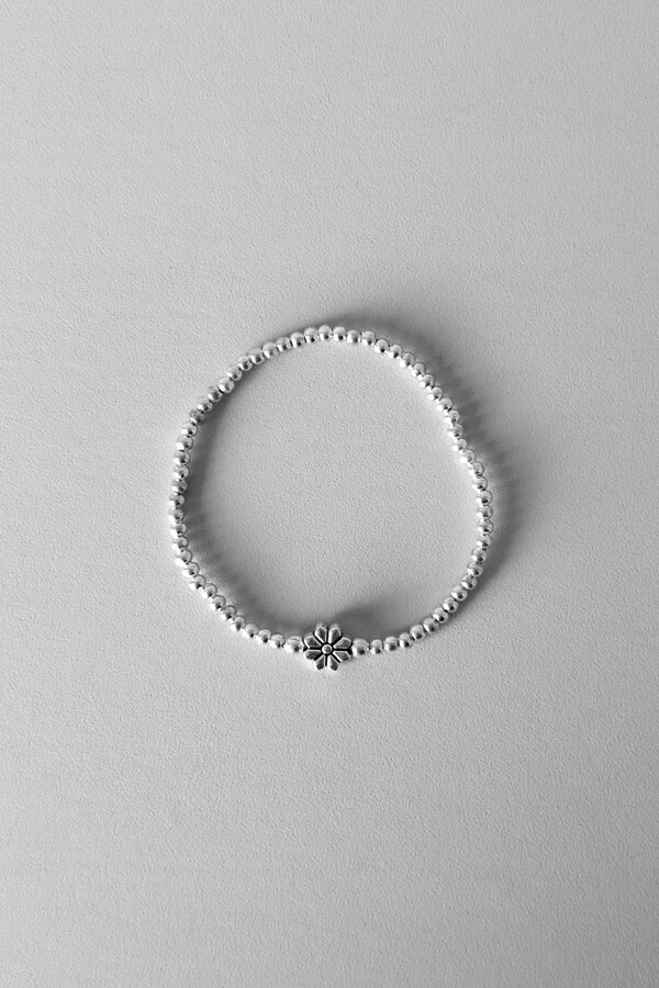 Pulseira Bolinhas | Banho de Prata | Flor