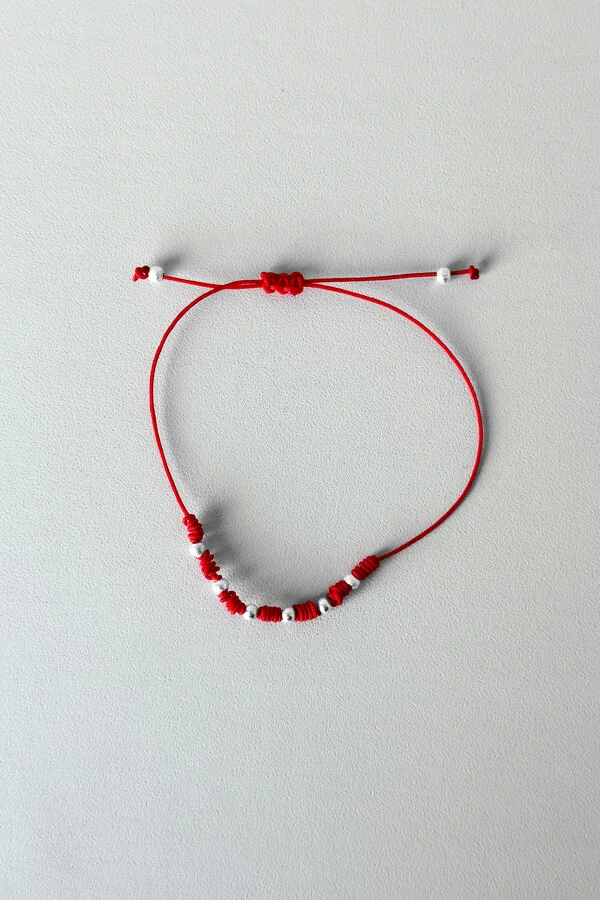 Pulseira da Sorte | Banho de Prata | Fio Vermelho 7 Nós