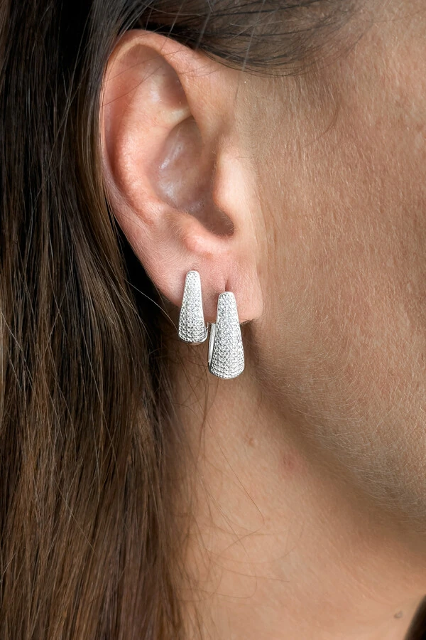 Brinco Argola Orgânica M | Prata 925 | Minimalista