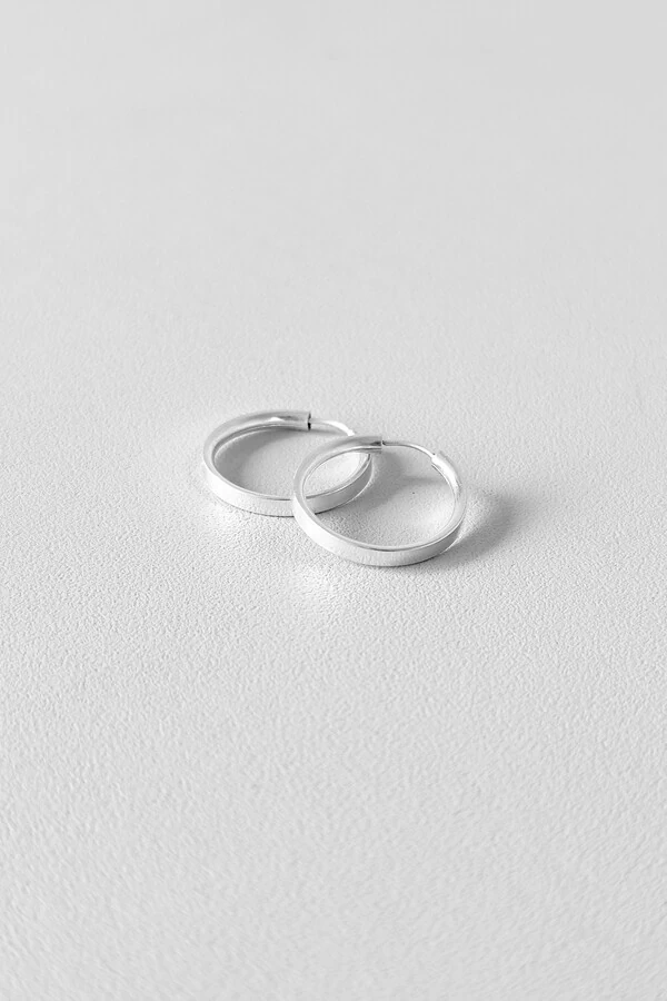 Brinco Argola Fio Quadrado 2mm | Prata 925