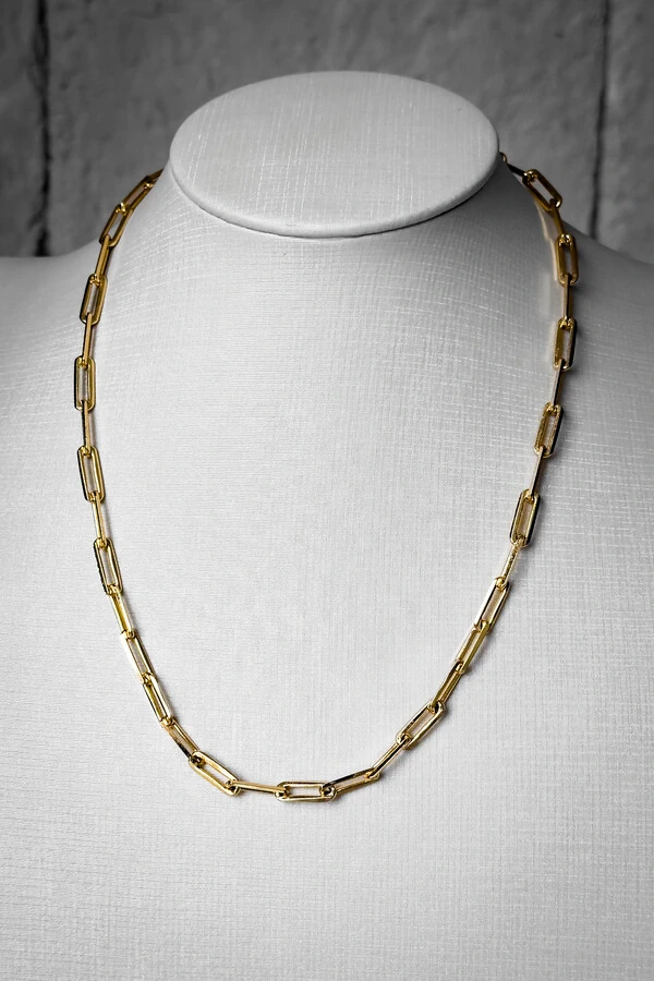Colar Elos Alongados | Banho Ouro 18k | Versátil