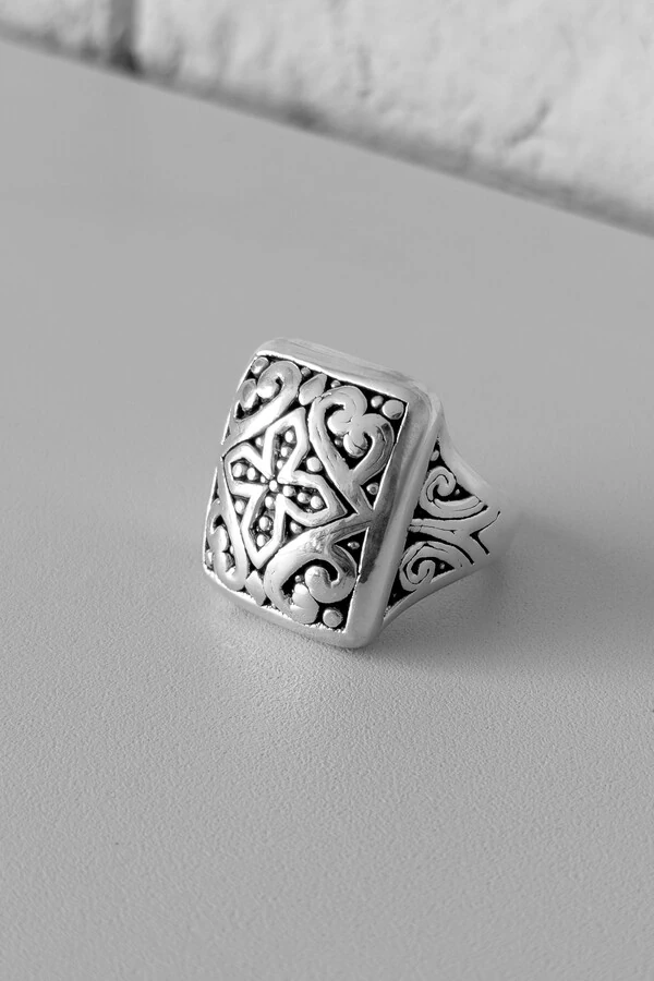 Anel Tribal Cruz | Prata 925