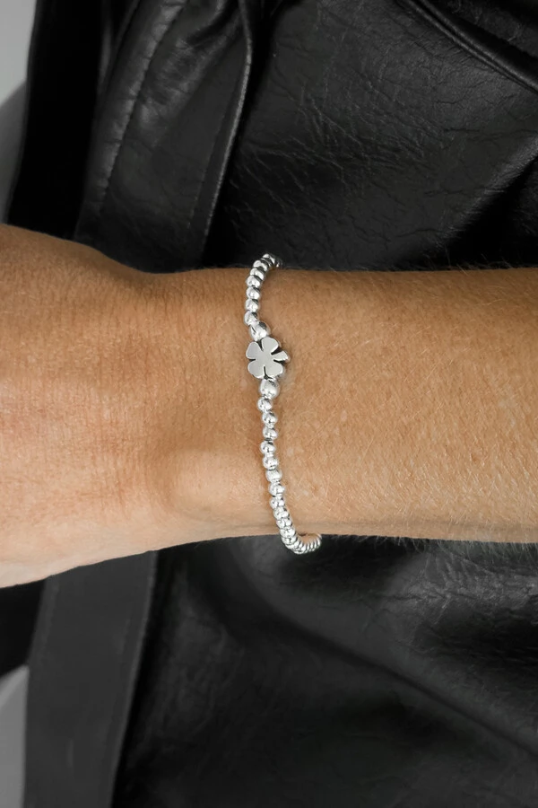 Pulseira Bolinhas | Banho de Prata | Trevo da Sorte