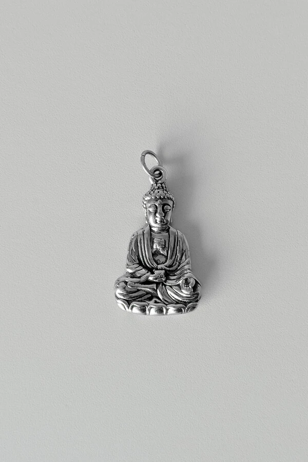 Pingente Buda | Prata 925 | Escultura em Lótus