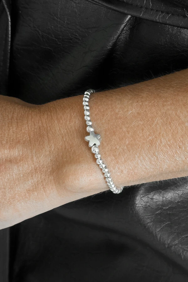 Pulseira Bolinhas | Banho de Prata | Estrela