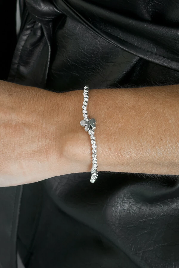 Pulseira Bolinhas | Banho de Prata | Borboleta