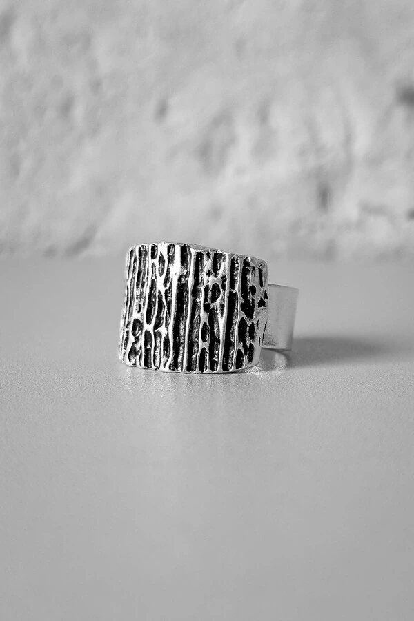 Anel Natureza | Banho Prata 925 | Ajustável