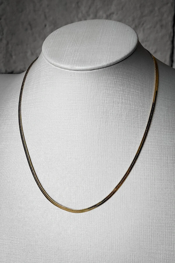 Corrente Laminada | Banho de Ouro 18k | Elegante