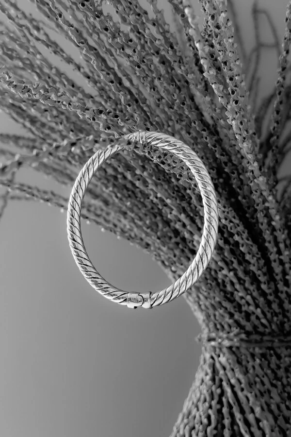 Bracelete Cabo Torcido | Prata 925 | Eletroformação