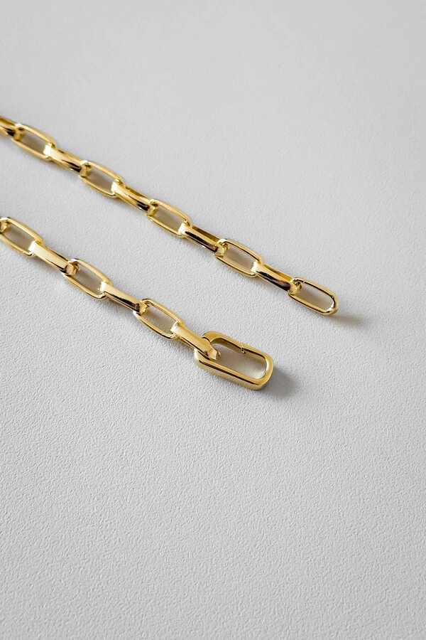 Colar Elos Alongados | Banho Ouro 18k | Atemporal