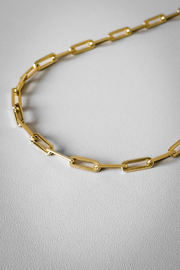 Colar Elos Alongados | Banho Ouro 18k | Versátil