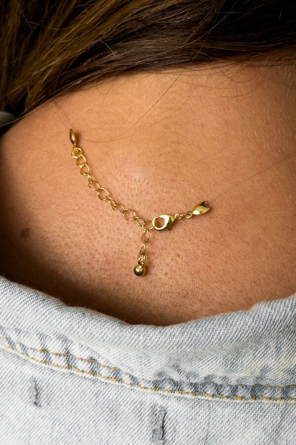 Colar Coração Duplo | Banho Ouro 18k e Ródio | Delicado
