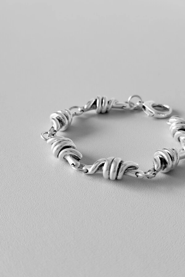 Pulseira Nó Espiral | Prata 925 | Eletroformação