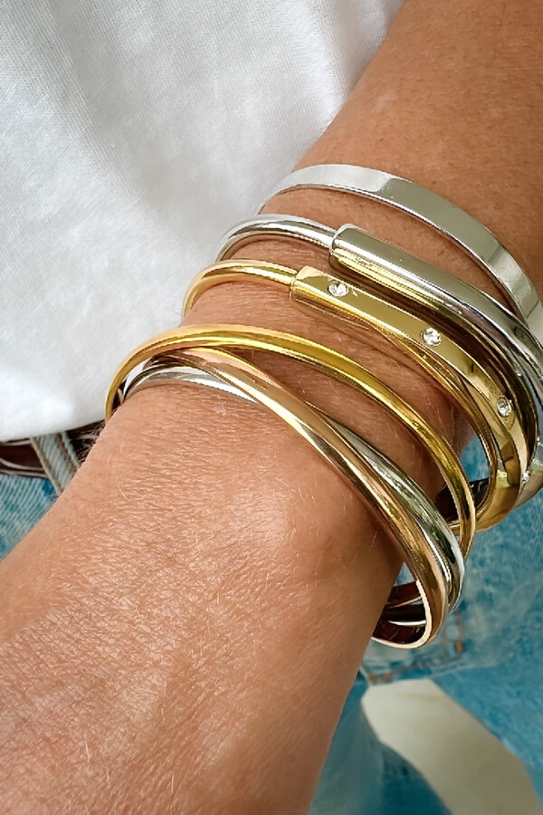 Bracelete Cadeado | Banho de Ródio | Moderno