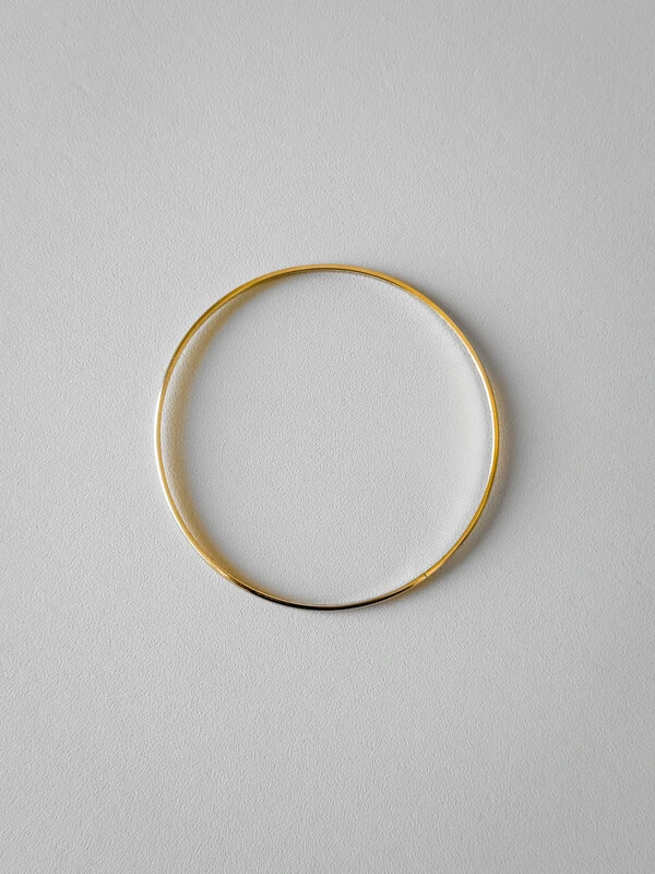 Pulseira Argola Lisa 2mm | Prata 925 com Banho de Ouro 18k | Minimalista