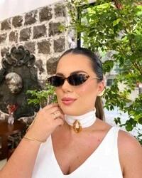 Choker Tecido Pingente Oval Dourado Martelado