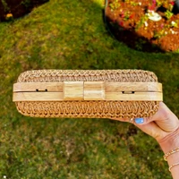 Bolsa Clutch de Palha Texturizada