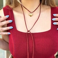 Choker Camurça com Coração