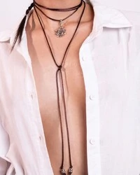 Choker Boho Pingente Sol