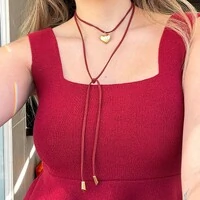 Choker Camurça com Coração