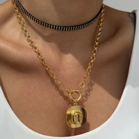 Colar Corrente com Fecho Boia e Pingente Chapéu