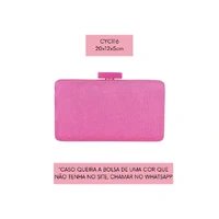 Bolsa Clutch Malha Pink com Brilho
