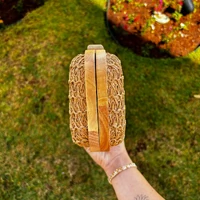 Bolsa Clutch de Palha Texturizada