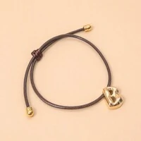 Pulseira Fio Courinho Pingente Letra