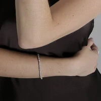 Pulseira Riviera Cristal 4 Pontas 3mm