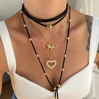 Choker Tripla Café Coração