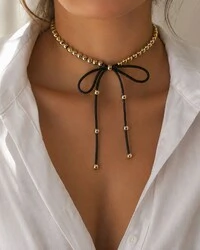 Choker Esferas Laço