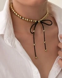 Choker Esferas Laço