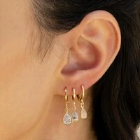 Brinco Trio de Argolinhas Gota