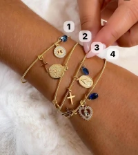 Pulseira Corda de Violão com Pingentes