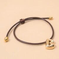 Pulseira Fio Courinho Pingente Letra