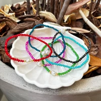 Pulseira Cristais com Pérola de Água Doce