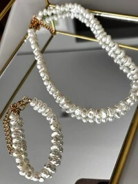 Colar de Pérola de Água Doce Fake