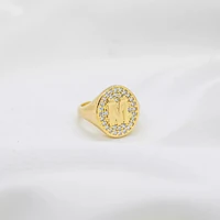 Anel Letra Cravejado Ajustável