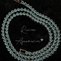 Colar Riviera Acquamarine 3 Pontas com Fecho Joia