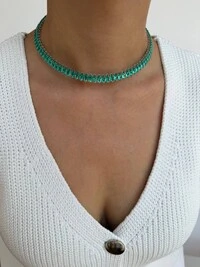 Choker Aro Riviera Navete Rígida
