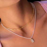 Colar Riviera Medalha Letra Inicial Mix de Banhos