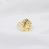 Anel Letra Cravejado Ajustável