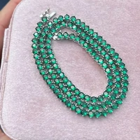 Colar Riviera Verde 3 Pontas com Fecho Joia