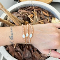 Pulseira Cristais com Pérola de Água Doce