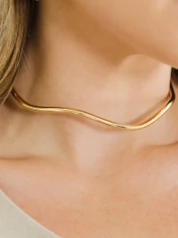 Choker Tubo Liso Ondulado
